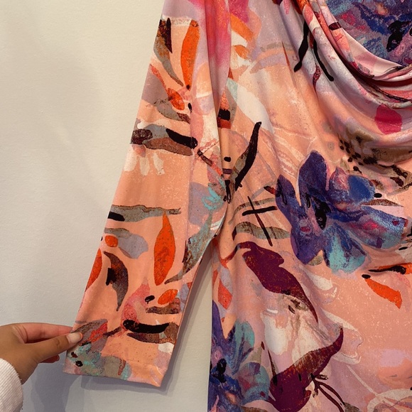 Calvin Klein Colourful Dress with Scoop Neck - Picture 4 of 7